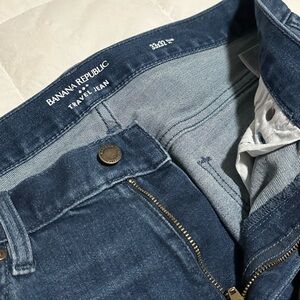 Banana Republic Slim Travel Jeans, 33W/32L, excellent condition.